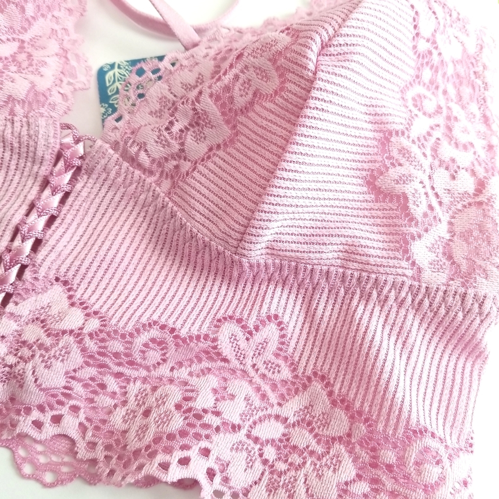 Free People Caroline Ribbed Lace-Up Bralette - Picture 6 of 6